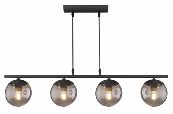 Globo Blama hanglamp – E27 (grote fitting) – Zwart