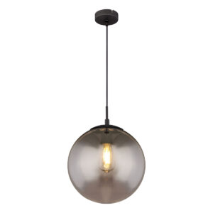 Globo Blama hanglamp – ø 30 cm – E27 (grote fitting) – Zwart