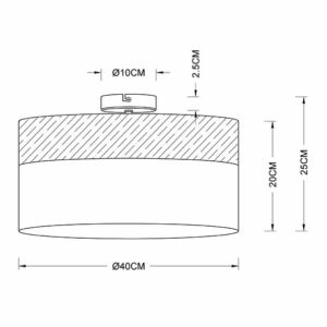 Globo Chipsy plafonniere – ø 40 cm – E27 (grote fitting) – Nikkel