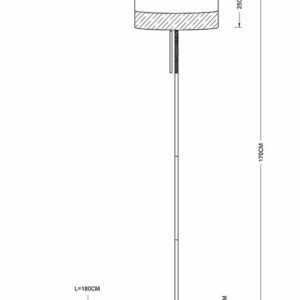 Globo Chipsy vloerlamp – ø 40 cm – E27 (grote fitting) – Nikkel