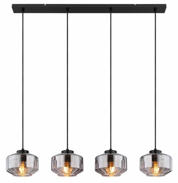 Globo Christiana hanglamp – E27 (grote fitting) – Zwart