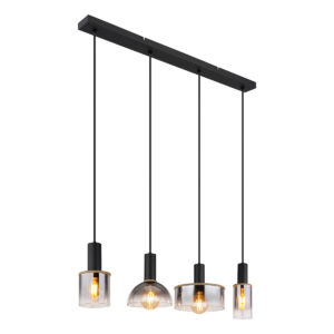 Globo Classis hanglamp – E27 (grote fitting) – Zwart
