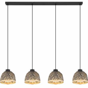 Globo Colly hanglamp – LED + E27 – Zwart