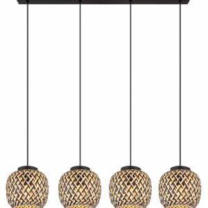 Globo Colly hanglamp – LED + E27 – Zwart