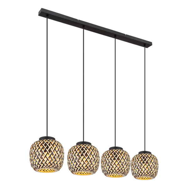 Globo Colly hanglamp – LED + E27 – Zwart