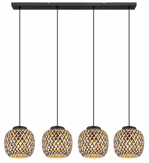 Globo Colly hanglamp – LED + E27 – Zwart