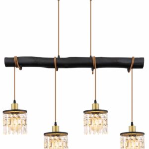 Globo Comma hanglamp – E27 (grote fitting) – Messing