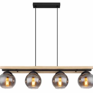Globo Conni hanglamp – E27 (grote fitting) – Zwart