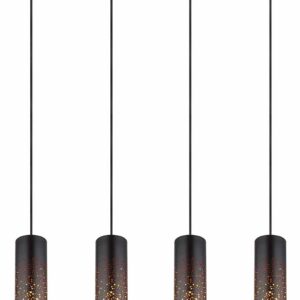 Globo Crocky hanglamp – E27 (grote fitting) – Zwart