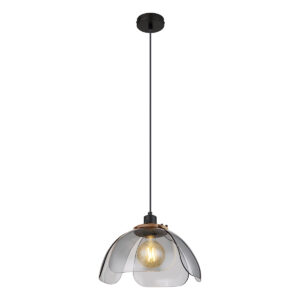 Globo Dawar hanglamp – ø 34 cm – E27 (grote fitting) – Zwart