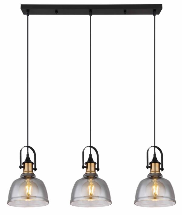 Globo Dorothea hanglamp – E27 (grote fitting) – Zwart