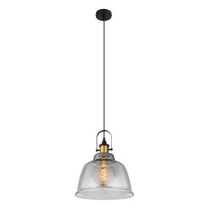 Globo Dorothea hanglamp – ø 30 cm – E27 (grote fitting) – Zwart