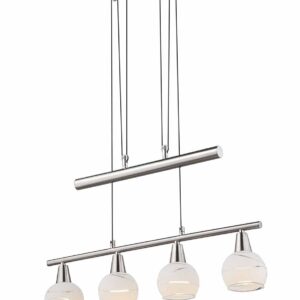 Globo Elliott hanglamp – LED + E14 – Nikkel