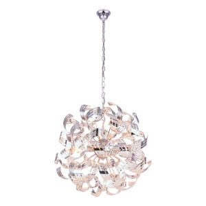 Globo Falla hanglamp – ø 50 cm – E14 (kleine fitting) – Chroom