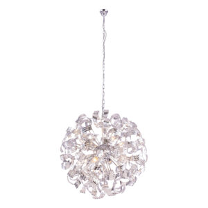 Globo Falla hanglamp – ø 70 cm – E14 (kleine fitting) – Chroom