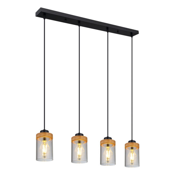 Globo Finca hanglamp – E27 (grote fitting) – Zwart