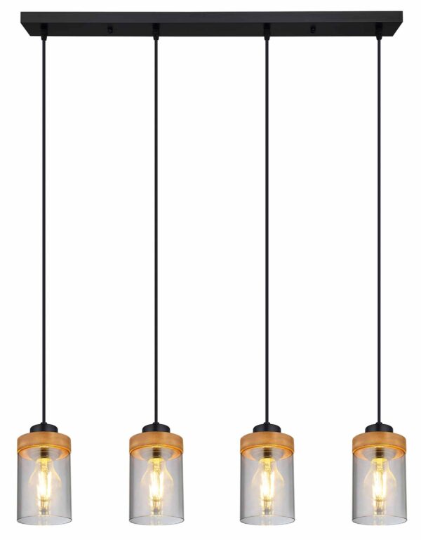 Globo Finca hanglamp – E27 (grote fitting) – Zwart