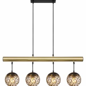 Globo Fitz hanglamp – LED + E27 – Zwart