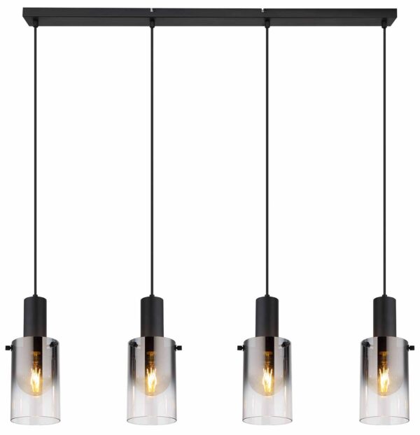 Globo Florentina hanglamp – E27 (grote fitting) – Zwart