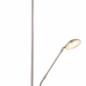 Globo Ganina vloerlamp – ø 29 cm – Ingebouwd (LED) – Nikkel