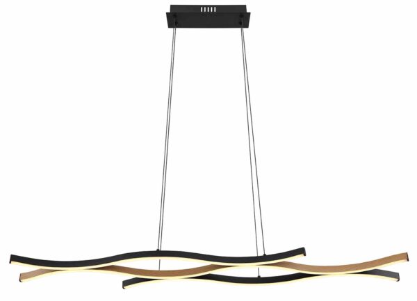 Globo Geronimo hanglamp – Ingebouwd (LED) – Zwart