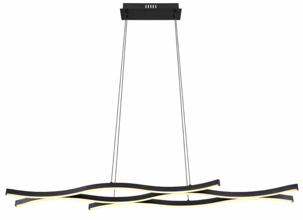 Globo Geronimo hanglamp – Ingebouwd (LED) – Zwart