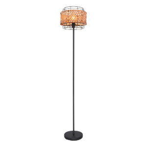 Globo Gina vloerlamp – ø 30 cm – E27 (grote fitting) – Zwart