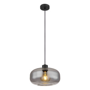 Globo Giuseppe hanglamp – ø 28 cm – E27 (grote fitting) – Zwart
