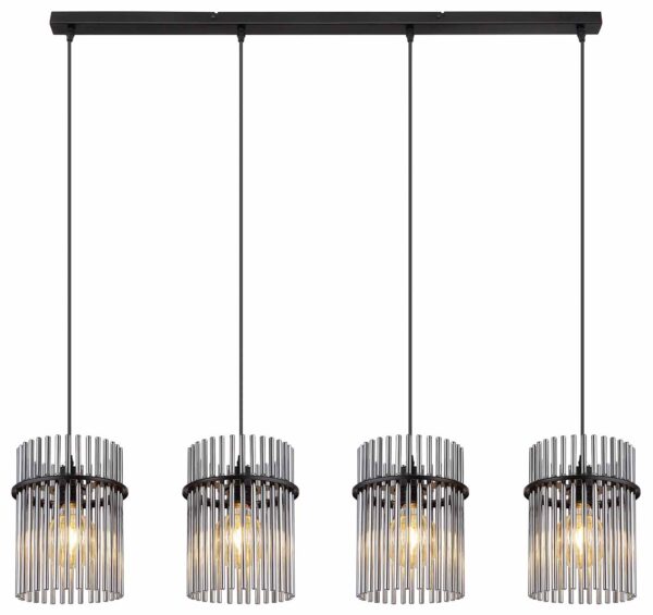 Globo Gorley hanglamp – E27 (grote fitting) – Zwart