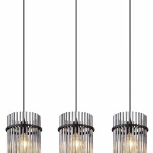 Globo Gorley hanglamp – E27 (grote fitting) – Zwart