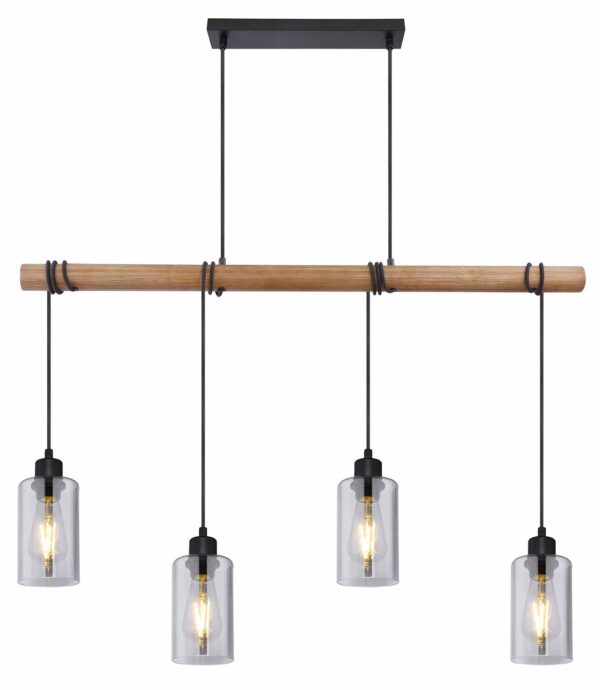 Globo Hadera hanglamp – E27 (grote fitting) – Zwart