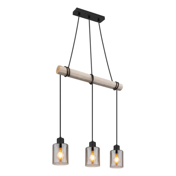 Globo Hadera hanglamp – E27 (grote fitting) – Zwart