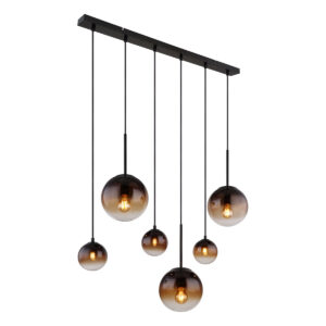 Globo Hallie hanglamp – E27 (grote fitting) – Zwart