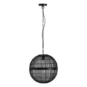 Globo Hermi II hanglamp – ø 40 cm – E27 (grote fitting) – Zwart