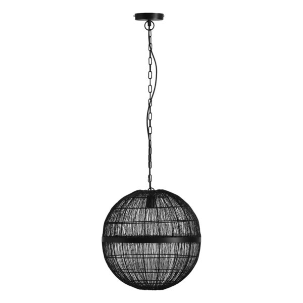 Globo Hermi II hanglamp – ø 40 cm – E27 (grote fitting) – Zwart