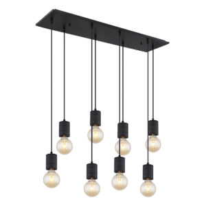 Globo Hermine hanglamp – E27 (grote fitting) – Zwart