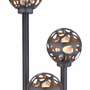 Globo Hilario vloerlamp – LED + E27 – Antraciet