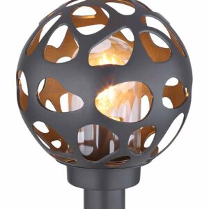 Globo Hilario vloerlamp – ø 20 cm – LED + E27 – Antraciet