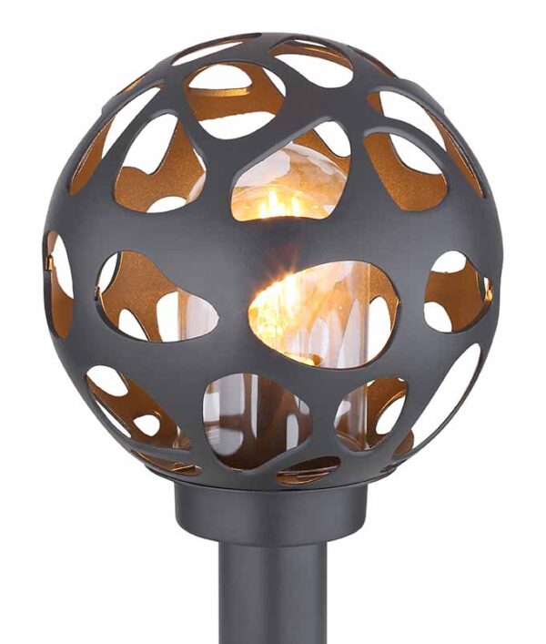 Globo Hilario vloerlamp – ø 20 cm – LED + E27 – Antraciet