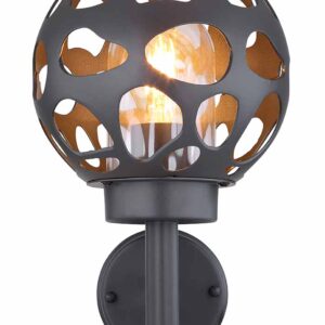 Globo Hilario wandlamp – LED + E27 – Antraciet