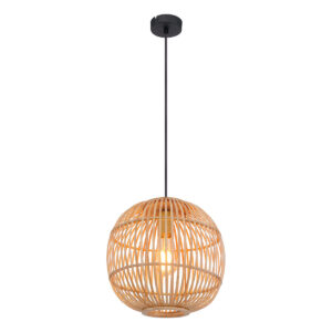 Globo Hildegard hanglamp – ø 30 cm – E27 (grote fitting) – Naturel