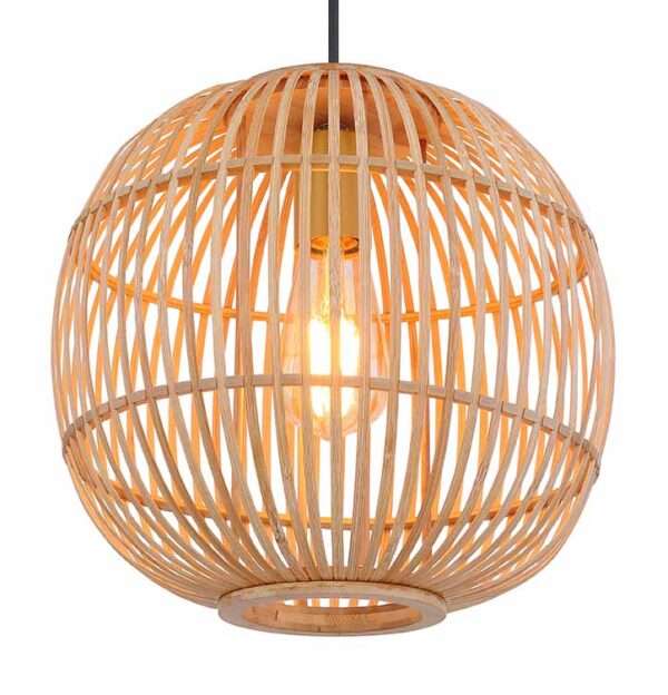 Globo Hildegard hanglamp – ø 30 cm – E27 (grote fitting) – Naturel