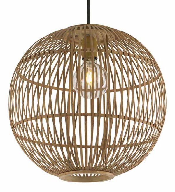 Globo Hildegard hanglamp – ø 40 cm – E27 (grote fitting) – Naturel