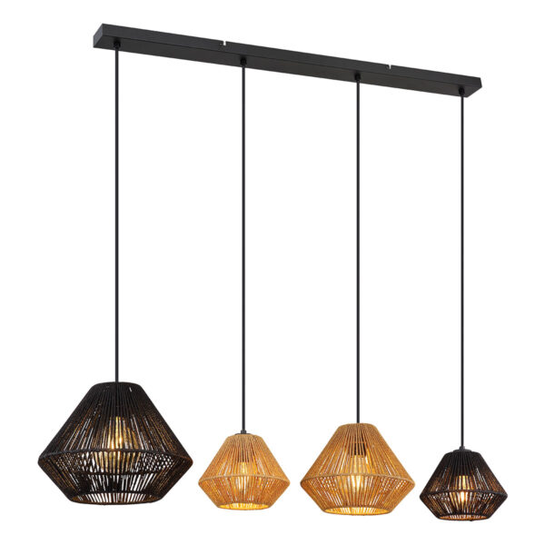 Globo Houdini hanglamp – E27 (grote fitting) – Zwart