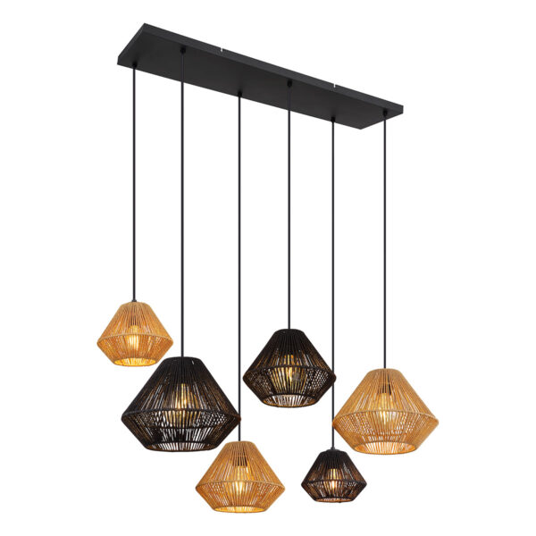 Globo Houdini hanglamp – E27 (grote fitting) – Zwart