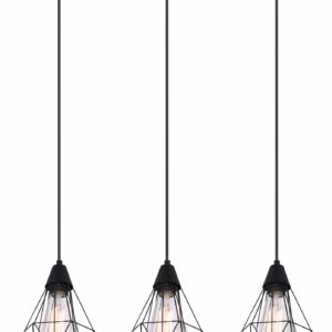 Globo Isabella hanglamp – E27 (grote fitting) – Zwart