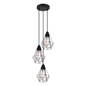 Globo Isabella hanglamp – ø 29 cm – E27 (grote fitting) – Zwart