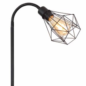 Globo Isabella vloerlamp – E27 (grote fitting) – Zwart