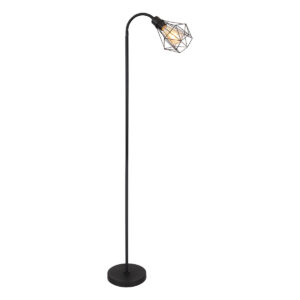 Globo Isabella vloerlamp – E27 (grote fitting) – Zwart