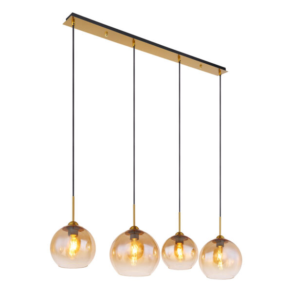 Globo Jamessa hanglamp – E27 (grote fitting) – Messing